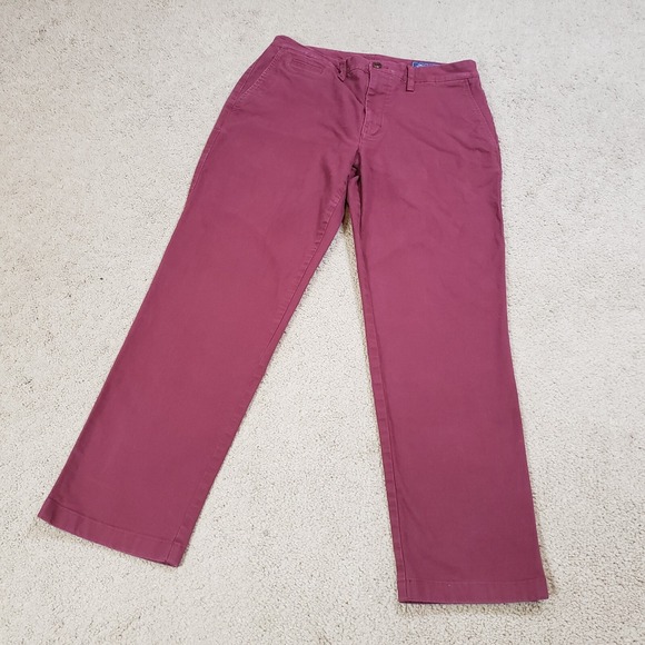 Vineyard Vines Pants Men 32x30 (32x28) Burgundy Red Classic Chino Club Preppy - Picture 2 of 9